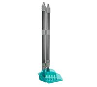 Trixie Pelle à poussière avec râteau 23650 - télescopique 57-102 cm, sur pied, gris/bleu