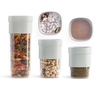 Lékué - Set de bocaux de Cuisine pour Conserver Les Aliments, Flip Storage Set