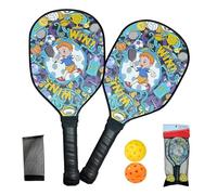 Set De Raquettes Paddle,Poignée Antidérapante Portable Léger avec Sac De Rangement | Raquettes Paddle Ball en Bois | pour Rassemblements Familiaux sur Prairie Plage Cour Et Adultes