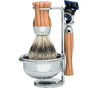 Set de rasage | |Gillette® Fusion™| bois d'olivier | pur-argenté Série "Premium Design VIENNA
