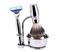 Set de rasage Gillette® Mach3® | inoxydable, brillant | 4 pièces