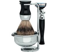 Set de rasage | Gillette® Mach3® résine précieuse noir | pur-gris "Series Premium Design VIENNE