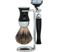 Set de rasage | Gillette® Mach3® | résine précieuse noir | pur-gris "Series Premium Design VIENNE