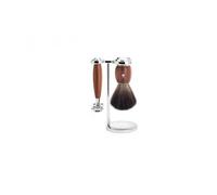 Set de rasage - MÜHLE - VIVO - Blaireau synthétique prunier - Rasoir sécurité peigne fermé - Support chrome