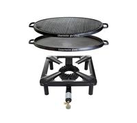 Set de réchaud à tabouret (grand) avec plaque de gril en fonte Ø 45 cm - sans sécurité d'allumage