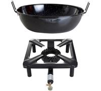 Set de réchaud à tabouret (grand) Bol en émail Ø 40 cm - sans sécurité d'allumage