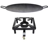 Set de réchaud à tabouret (petit) avec wok/gril en fer Ø 50 cm - sans sécurité d'allumage