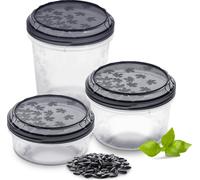 Set de Récipients Alimentaires Ronds 3 Pièces Noirs