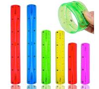 Set de règles flexibles, 6 pièces de règles flexibles transparentes 15cm 20cm 30cm pour l'école bureau maison enfants filles