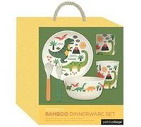 Set de repas en bambou Dino Jaune G