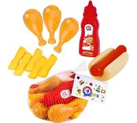 Set de repas - Hot Dog, Ketchup, Frites, Poulet - Plastique Technok 8768