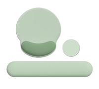 Set de repose-poignet 3 en 1, tapis de souris avec coussin en gel + repose-poignet pour paume + sous-verre, tapis de souris ergonomique avec repose-poignet, tapis de souris antidérapant pour gaming