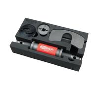 KS TOOLS 150.1965 - Repousse Piston Pneumatique Avec Coupelles Universelles - Repousse Piston Frein Pneumatique Droite Et Gauche - Adaptateur Universel Ã€ 2 Broches Réglables - Aluminium