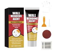 Set de Retouche Peinture Blanche Mur 100g avec Spatule, Patchs de Réparation, Papier Abrasif et Gants Peinture Blanche Mur et Plafond Mate Haute Couvrance Faible Émission pour Réparer les Murs