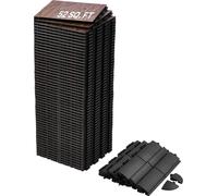 Set de revêtement de sol pour salle de fitness 52 pièces PP PVC Carreaux en caoutchouc 315x315x17,2mm