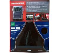 Set de Rideau - Première - Microfibre Noire - 9 Pièces - 90 Crochets - Idéal Camion Standard