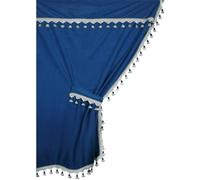 Set de Rideau Première pour Camion en Microfibre Bleue 9 Pièces