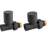 Set de robinet de radiateur droit anthracite