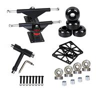 Set de roues de skateboard, essieux de skateboard, matériel de skateboard, essieux longboard, support de skateboard, amortisseur de chocs en polyuréthane pour adultes, garçons, filles, enfants