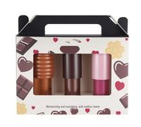 Set De Rouge À Lèvres | 3 Pièces Hydratant Format De Poche - Maquillage Brillant À Lèvres Scintillant,Pour Maison École Transport Rencontres Plage Voyage Petite Amie Sœurs Amis Mère