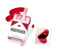 Set de rouge à lèvres 4 pièces boîte design cigarette - longue tenue, couleur intense, mat & brillant - set cadeau maquillage lèvres set maquillage cosmétique