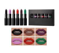 Set De Rouge À Lèvres Halloween - Kit de Gloss à Lèvres Gothique Finition Mate pour Maquillage - Set Hydratant de Rouges à Lèvres d'Halloween pour Bals Masqués et Voyages