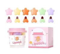 Set de rouges à lèvres Capsule Rouge café mat Stars Candy longue tenue non fadeur Maquillage des velours séduisant aux couleurs vives sec Facile utiliser design tasse en coquillage forme d étoile idéa