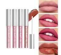 Set de Rouges à Lèvres Maquillage | Ne Transfère Pas Gloss Liquide Mat | Haute Pigmentation 4 Pièces Pour Voyage Extérieur École Maison