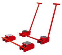 Set de rouleaux de transport 60 tonnes - 4 plateaux avec 2 barres de direction MW Tools TRSA60