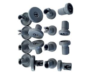 Set de roulettes pour panier supérieur + panier inférieur 16 x roulette pour panier pour lave-vaisselle compatible AEG Electrolux, Ikea, Privileg, Progress, Quelle - 5028696500 + 5028696700