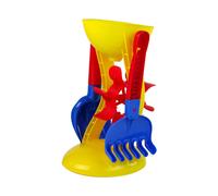 Set de sable "fleurs" ponceuse seau râteau spatule 5 pcs.