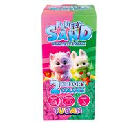 Set de sable fluffy rose et vert - kit créatif multicolor TU