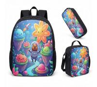 Set de Sac à Dos Capybara en Imperméable Jaune - Style Tropical Dreamcore avec Trousse et Sac à Lunch, Design Zen et Chill pour Adultes et Adolescents