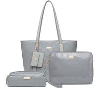 Set de sacs 4 pcs - MISS LULU - Miss Lulu - Cuir PU - Gris - Léger et imperméable