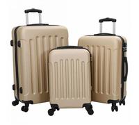 Set de sacs de voyage Vidaxl - 42006257 - t de valises 3 pcs Valise Rigide Champagne 20'' 24'' 28'' ABS