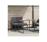 Set de salle à manger de jardin 2 pièces avec siège simple et coussins anthracite 42004137
