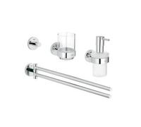 Set de salle bain 4 en 1 Essentials, Chromé (40846001)