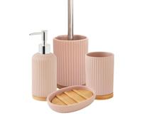Set de Salle de Bain 4 pièces en céramique Rose