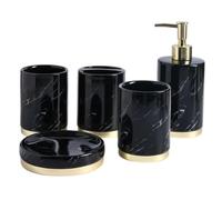 Set de Salle de Bain Ensemble de Salle de Bain Ensemble D'accessoires De Salle De Bain En Céramique 5 Pièces Décoration De Salle De Bain Comprend Une Pompe Distributrice De Savon Liquide Ou De Lotion