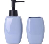 Set de salle de bain Versa bleu en céramique