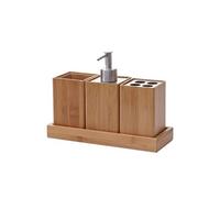 Set de salle de bains 4 pièces HWC-B85 bambou