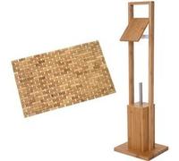 Set de salle de bains MENDLER HWC-B18 Bambou Marron G
