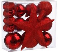 Set de sapin de Noël "Colorama de Noël" 18 pièces rouge