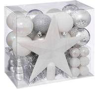 Set de sapin de Noël "Souffle polaire" 44 pièces blanc