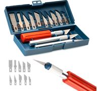 Set de scalpels Rosfix avec étui & 13 lames de rechange - Outil de coupe précis pour le modélisme & l'artisanat