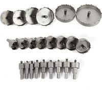 Set de scies cloches métalliques carbure de tungstène coupe à plat coupe circulaire fraise Percer pour acier inoxydable