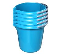 Set de seaux de nettoyage - 5 pièces avec bec verseur et graduation, 5 litres - seau rond, seau à eau en plastique, seau de ménage en plastique - différentes couleurs couleur:azur