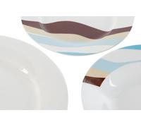 Set de Service de table home esprit bleu vert Porcelaine tropical 18 pièces 27 x 27 x 2 cm