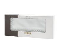 Set de serviettes 30x40 Elima 4 pcs blanc avec bordure argentée en boîte Eurofirany