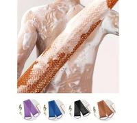 Set de serviettes de bain exfoliantes longues en filet africain, design double face pour exfoliation douce/rugueuse, gommage corporel efficace, grattoir pour le dos, matériau maillé premium, design pr
